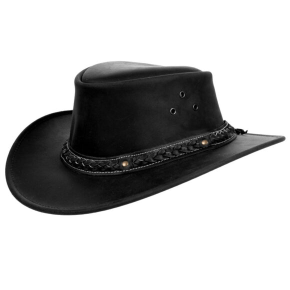 Cappello western in pelle