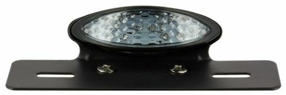 Faro posteriore mini oval - Nero / vetro bianco