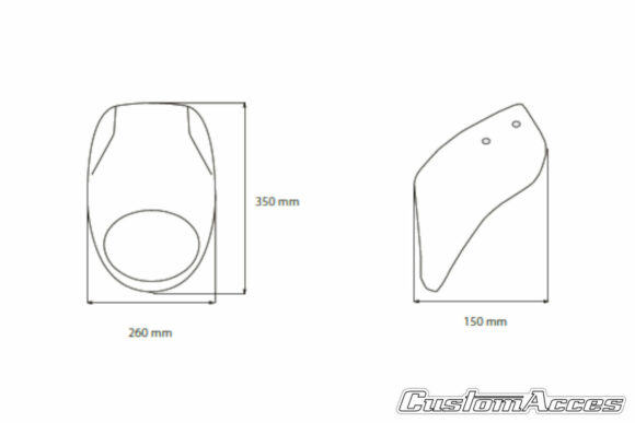 Cupolino Free Spirit per Sportster - Nero opaco - immagine 3