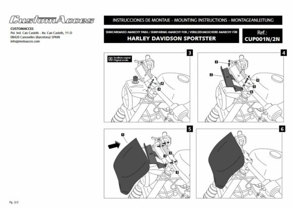 Cupolino Free Spirit per Sportster - Nero opaco - immagine 5